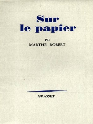 cover image of Sur le papier